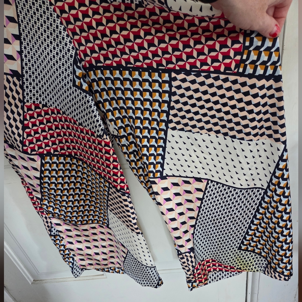 Geometric Patchwork Pattern Jumpsuit - Picture 3 of 10